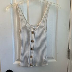 Ribbed cream tank top size extra small